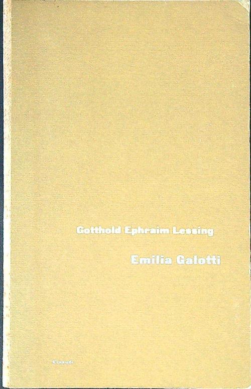 Emilia Galotti - Gotthold Ephraim Lessing - copertina