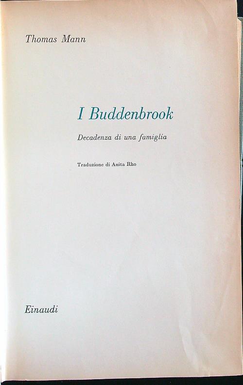 I Buddenbrook