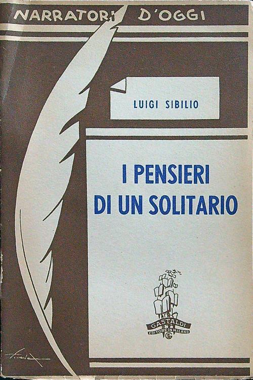 I pensieri di un solitario - Luigi Sibilio - copertina