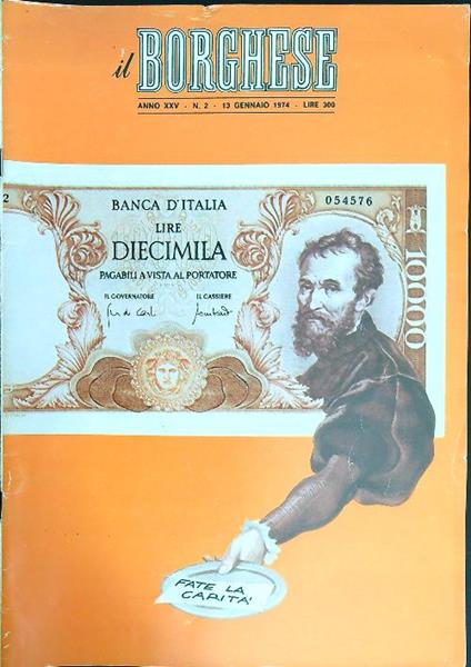 Il borghese n. 2/13 gennaio 1974 - copertina