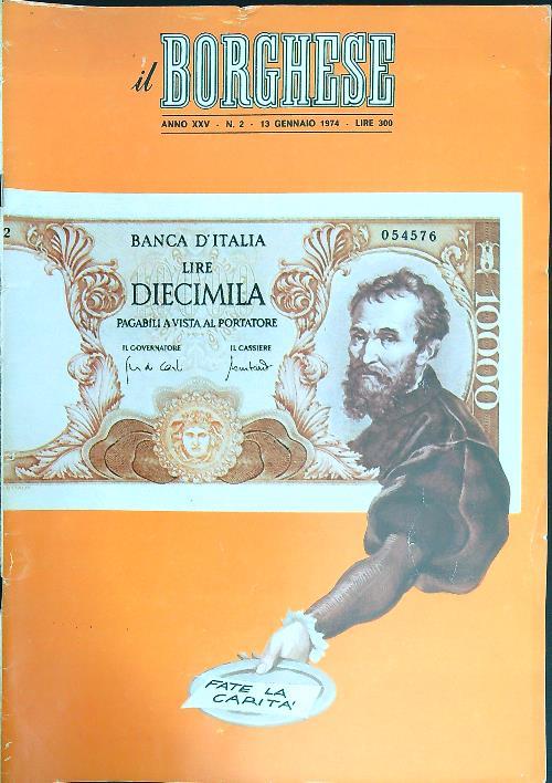 Il borghese n. 2/13 gennaio 1974 - copertina