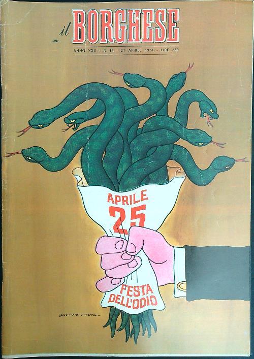 Il borghese n. 16/21 aprile 1974 - copertina