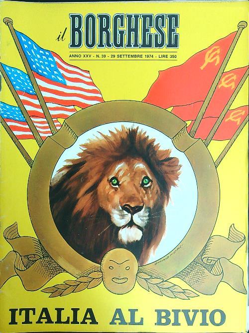 Il borghese n. 39/29 settembre 1974 - copertina