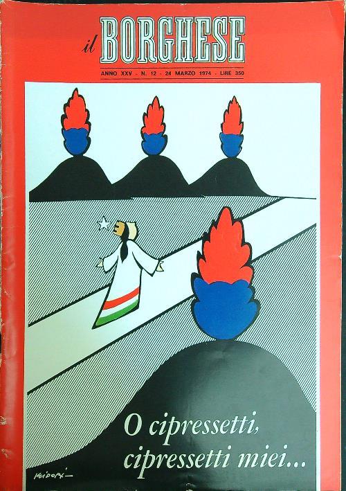 Il borghese n. 12/24 marzo 1974 - copertina