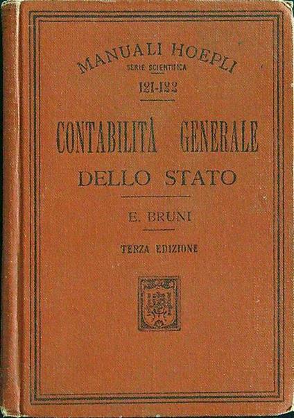 Contabilità generale dello stato - E. Bruni - copertina