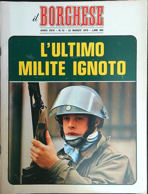 Il borghese n. 12/23 marzo 1975 - copertina