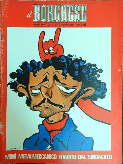 Il borghese n. 43/27 ottobre 1974 - copertina