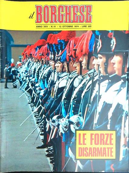 Il borghese n. 41/13 ottobre 1974 - copertina