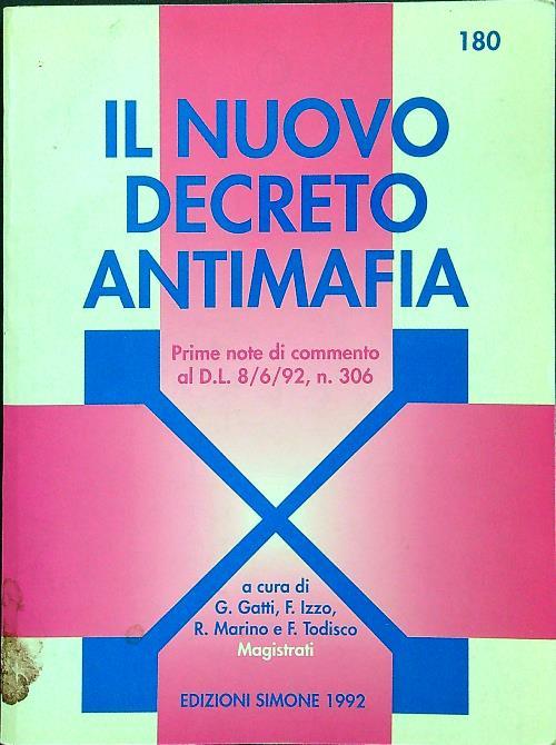 Il nuovo decreto antimafia - copertina
