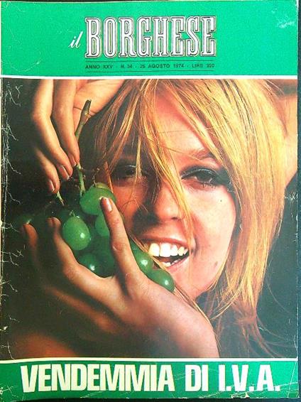 Il borghese n. 34/25 agosto 1974 - copertina