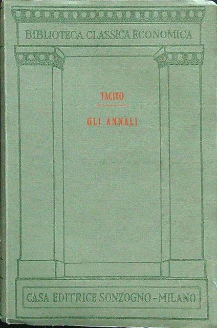 Gli annali - P. Cornelio Tacito - copertina
