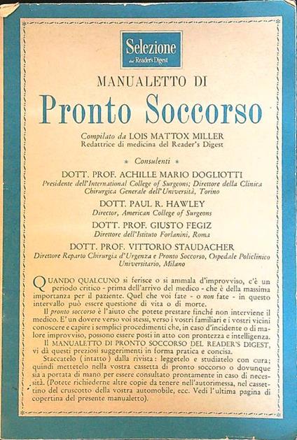 Manualetto di pronto soccorso - Lois Mattox Miller - copertina