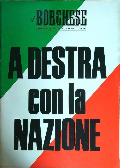 Il borghese n. 20/14 maggio 1972 - copertina