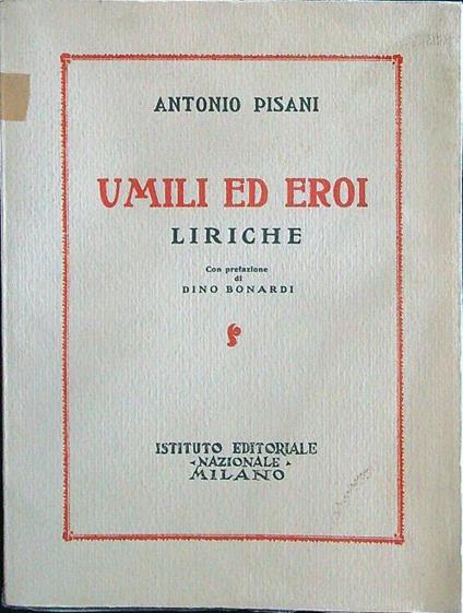 Umili ed eroi - copertina