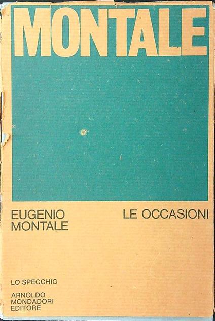 Le occasioni - Eugenio Montale - copertina