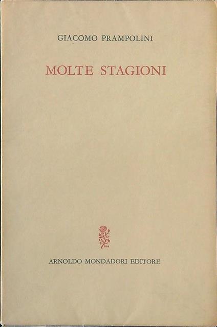 Molte stagioni - Giacomo Prampolini - copertina