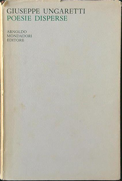 Poesie disperse - Giuseppe Ungaretti - copertina