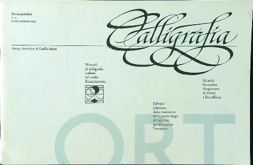 Calligrafia n. 4/estate-autunno 1993 - copertina