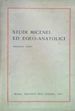 Studi Micenei ed Egeo-Anatolici - Fascicolo Terzo