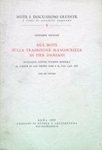 Due note sulla tradizione manoscritta di Pier Damiani