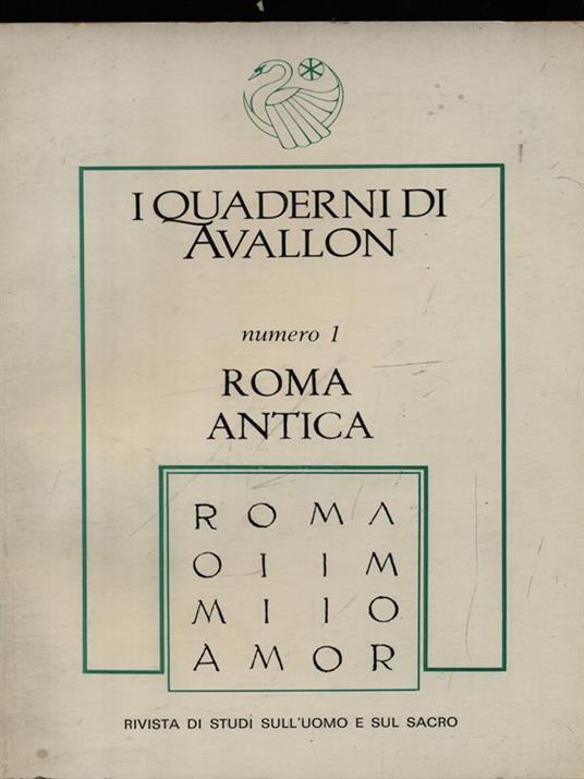 I quaderni di Avallon n. 1/1982-1983 - Roma Antica - copertina