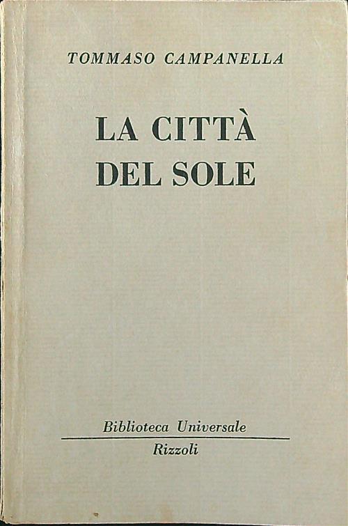 La città del sole - Tommaso Campanella - copertina