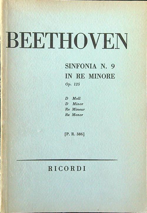 Sinfonia n. 9 in Re minore Op. 125 - Ludwig van Beethoven - copertina
