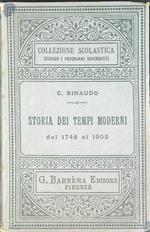 Storia dei tempi moderni. Dal 1748 al 1905