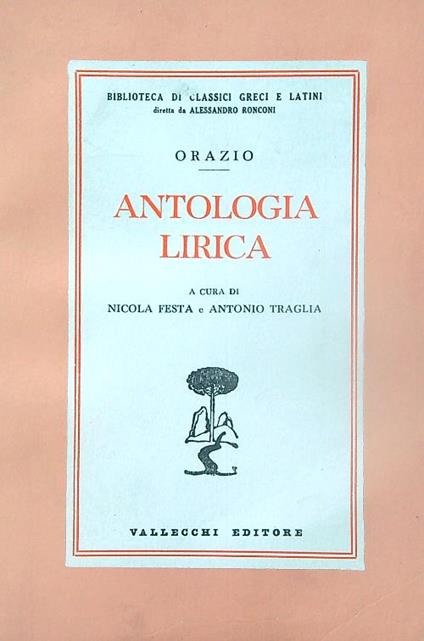 Antologia lirica - Orazio - copertina
