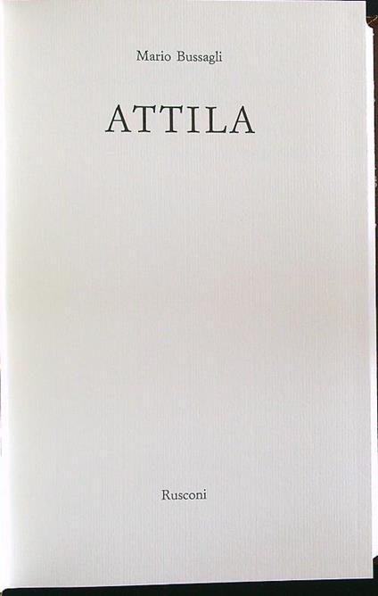 Attila - Mario Bussagli - copertina