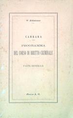 Programma del corso di diritto criminale. Parte generale Vol. II