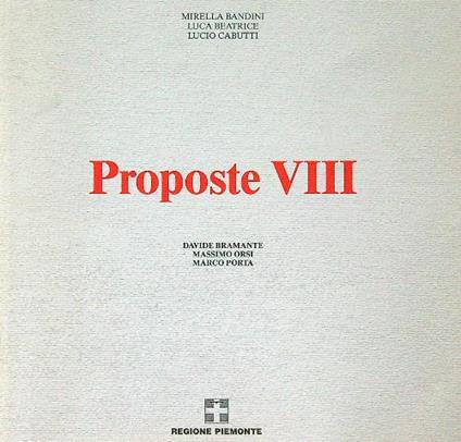 Proposte VIII - copertina