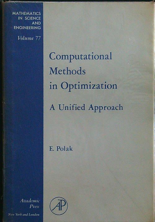 Computational methods in optimization - Polak - copertina