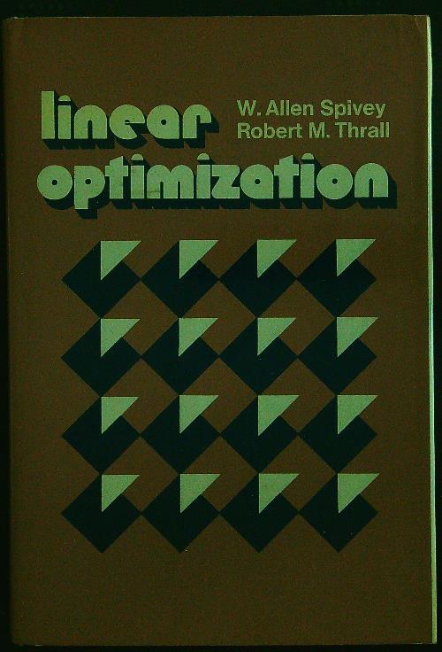Linear optimization - Spivey - copertina