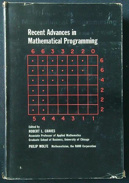 Recent Advances in Mathematical Programming - Robert Graves - copertina