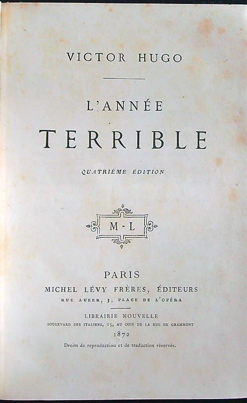 L' annee terrible