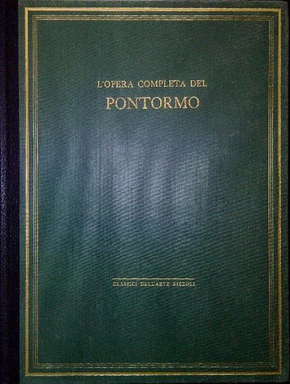 L' opera completa del Pontormo - copertina