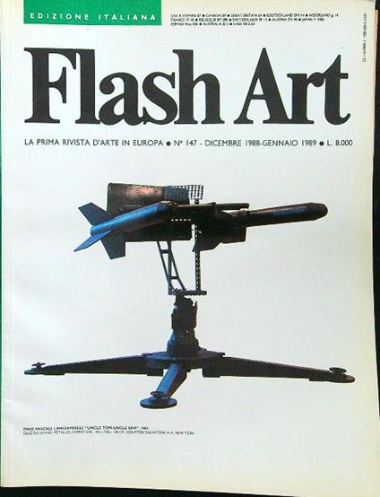 Flash art 147 dicembre 1988-gennaio 1989 - copertina