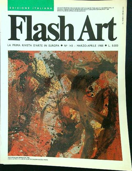 Flash art 143 marzo-aprile 1988 - copertina