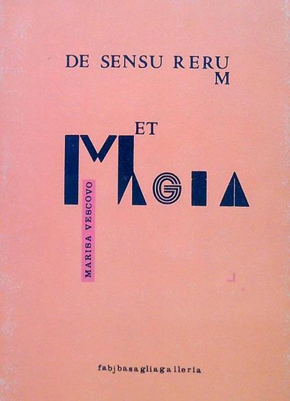 De sensu rerum et magia - Marisa Vescovo - copertina