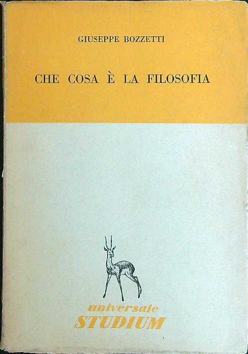 Che cosa è la filosofia