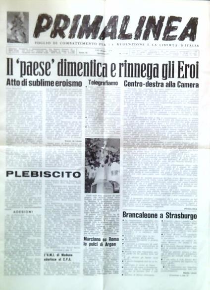 Primalinea - Anno XI, N. 11-12/1-31 Giugno 1979 - copertina