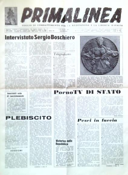 Primalinea - Anno XII, N. 11/1-15 Giugno 1980 - copertina