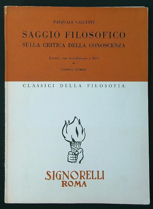 Saggio filosofico sulla critica della conoscenza