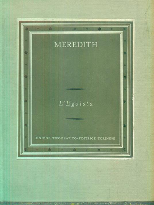 L' egoista - George Meredith - copertina