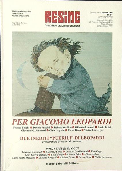 Resine n. 84/aprile-giugno 2000 - copertina