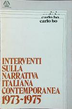 Interventi sulla narrativa italiana contemporanea 1973-1975