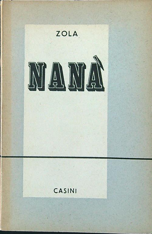 Nanà - Emile Zola - copertina