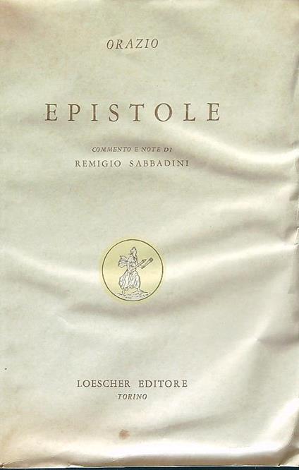 Epistole - Orazio - copertina