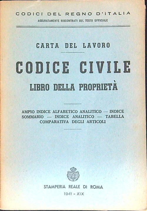 Codice civile - libro della proprietà - copertina